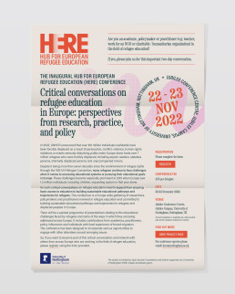 Hub for European Refugee Education HERE Invitation to the Inaugural Conference 2022