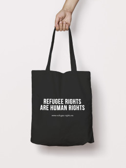 Tote bag with Refugee Rights Are Human Rights